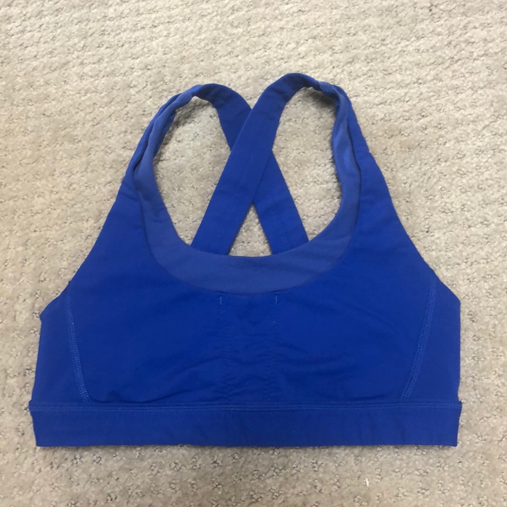 Lululemon blue stuff your bra sports bra size 6